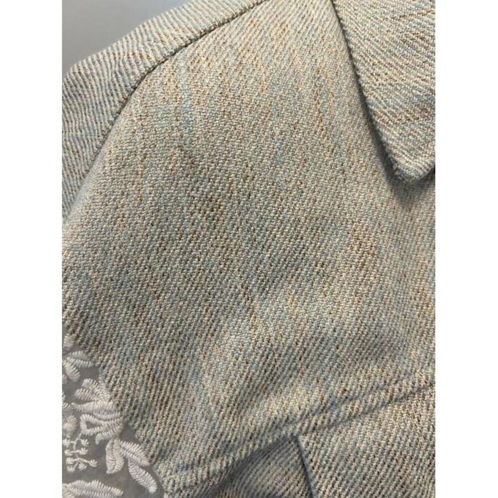 ADORE Women's Textured Cropped Jacket with Lace Sleeves Small - Picture 2 of 9